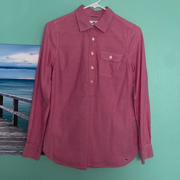 🐳Vineyard Vines Pink Popover Top🐳 - Picture 4 of 11